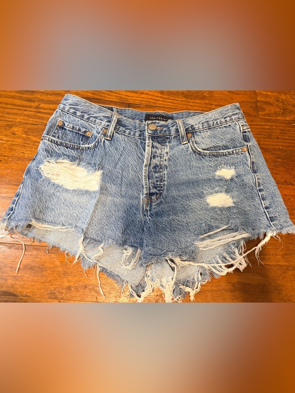 Aeropostale Light Blue Denim Boyfriend Shorts